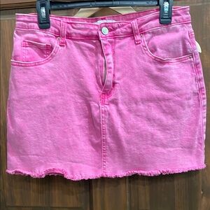 Zenana Outfitters Vibrant Pink Mini Skirt